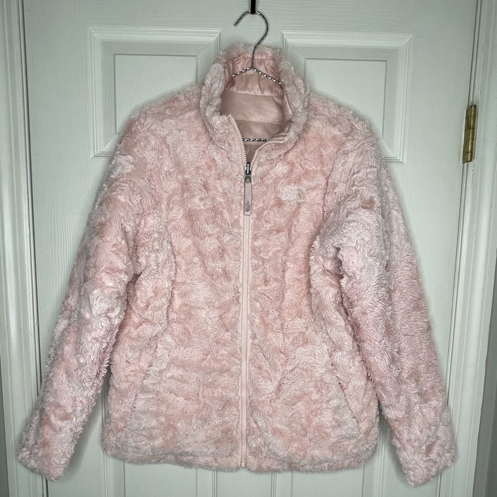 THE NORTH FACE Reversible Pink Winter Coat with faux fur